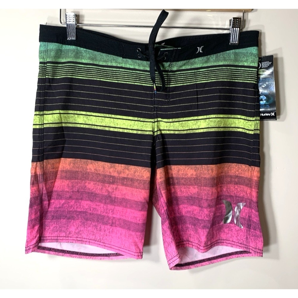 Hurley Board Shorts Youth Size 7 Swimsuit Boys Phantom Printed 9" New w/Tags